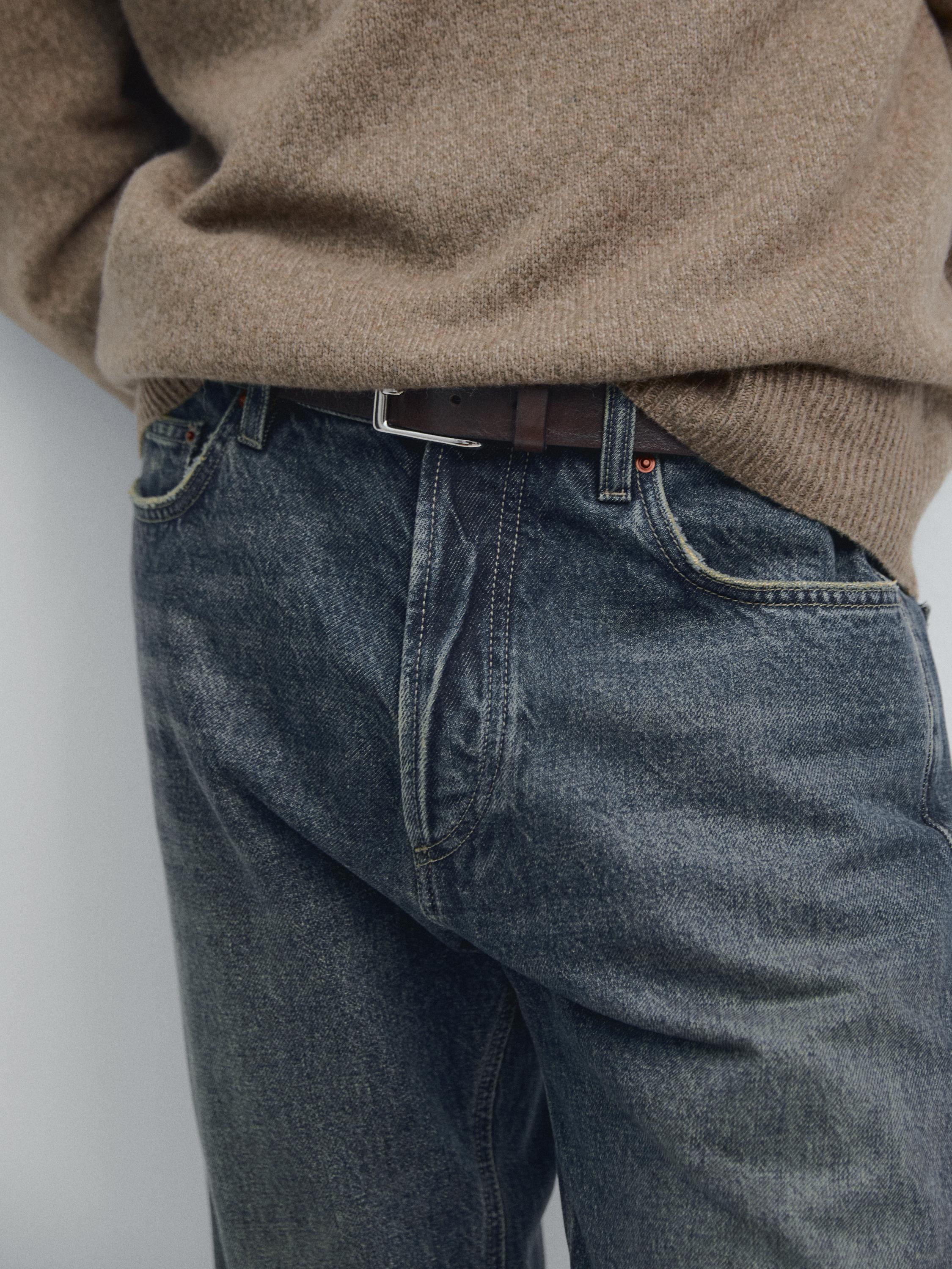 Pull en maille chinée à col rond